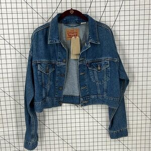 Levis NWT Oversized Cropped Denim Jacket XS